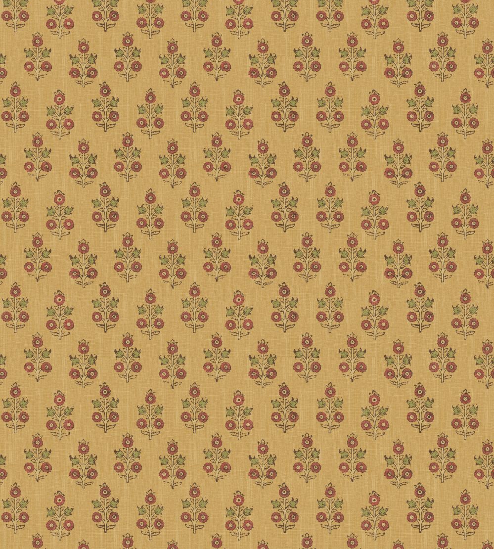 Poppy Sprig Wallpaper by GP & J Baker Ochre