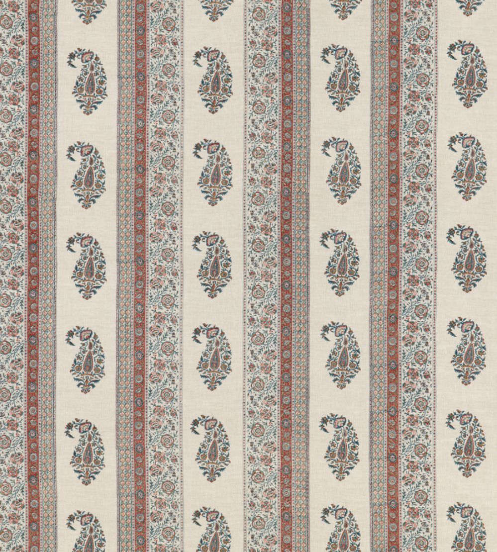 Portobello Fabric by GP & J Baker Red/Blue