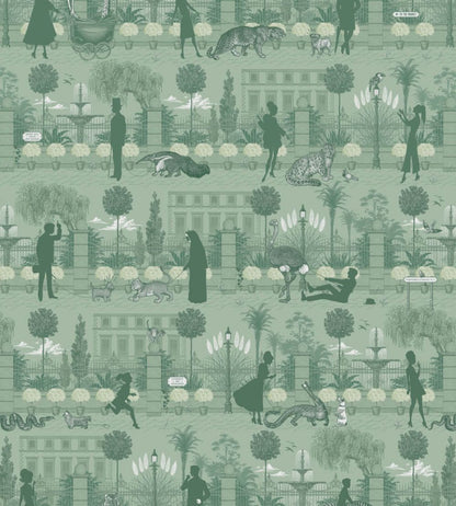 Portobello Parade Wallpaper by Divine Savages Park Green