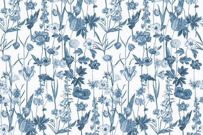 Posie Blue & White wallpaper by Hovia