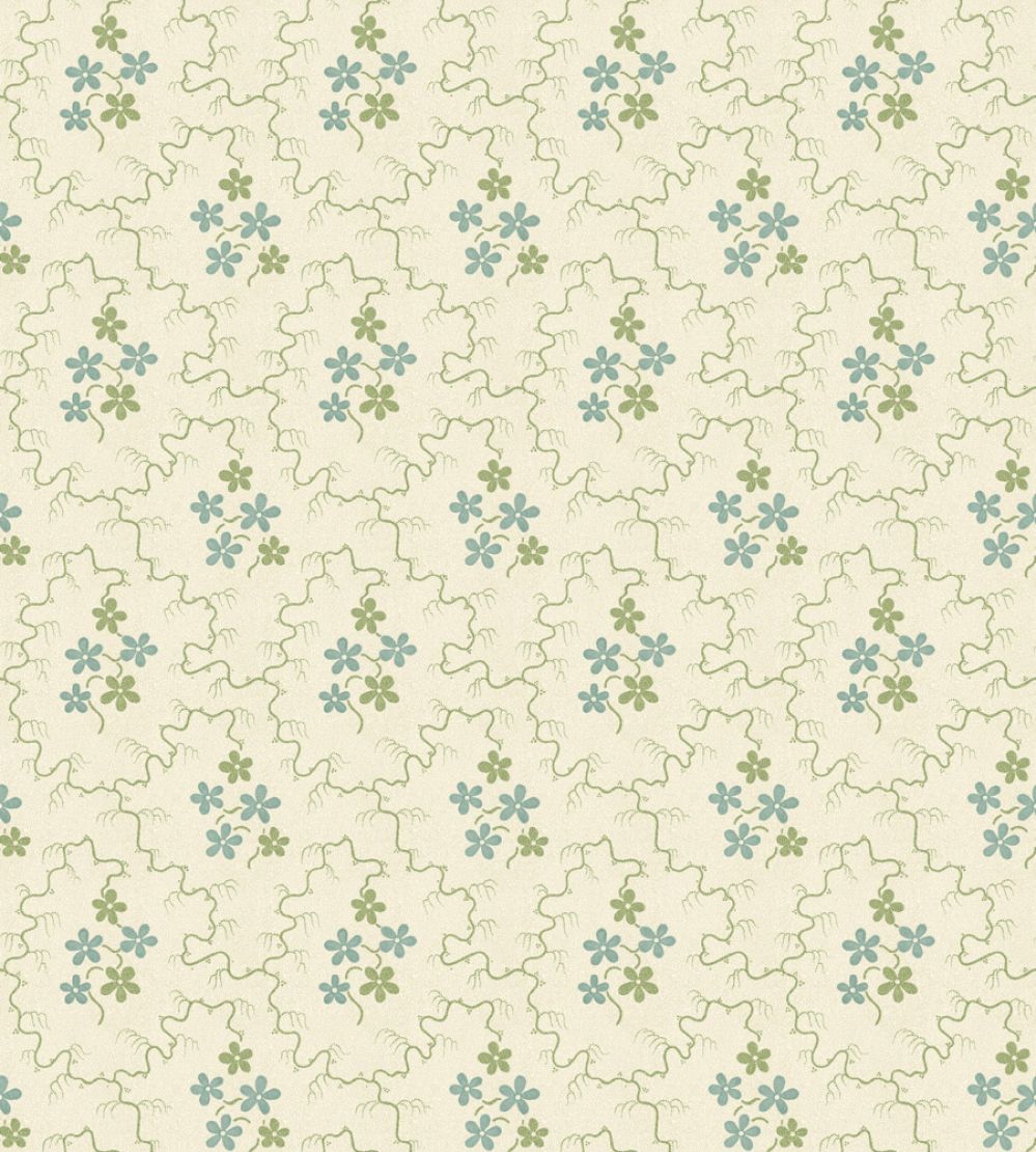 Posy Wallpaper by GP & J Baker Green/Aqua