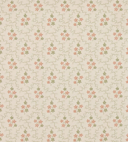 Posy Fabric by GP & J Baker Green/Red