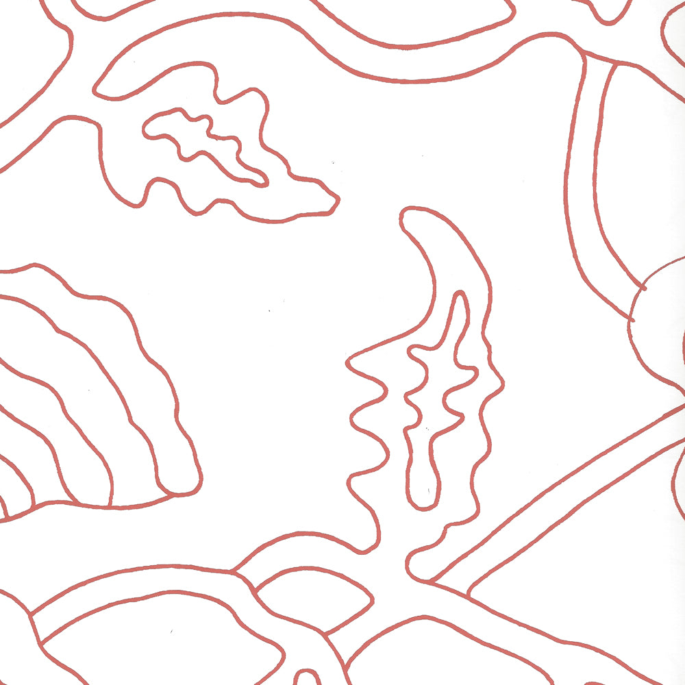 Potalla Outline New Shrimp White wallpaper by Alan Campbell