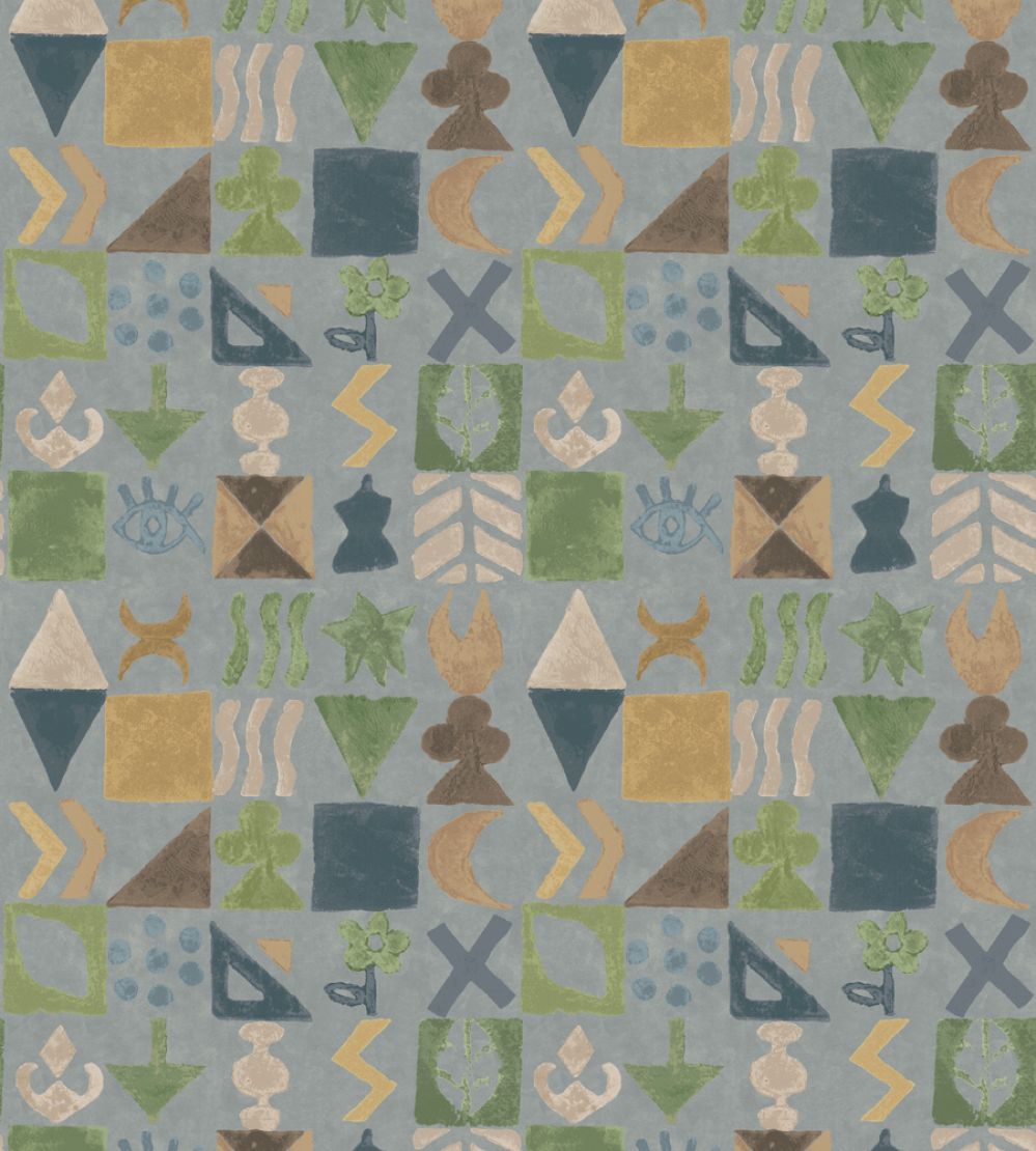 Potato Print Wallpaper by GP & J Baker Blue