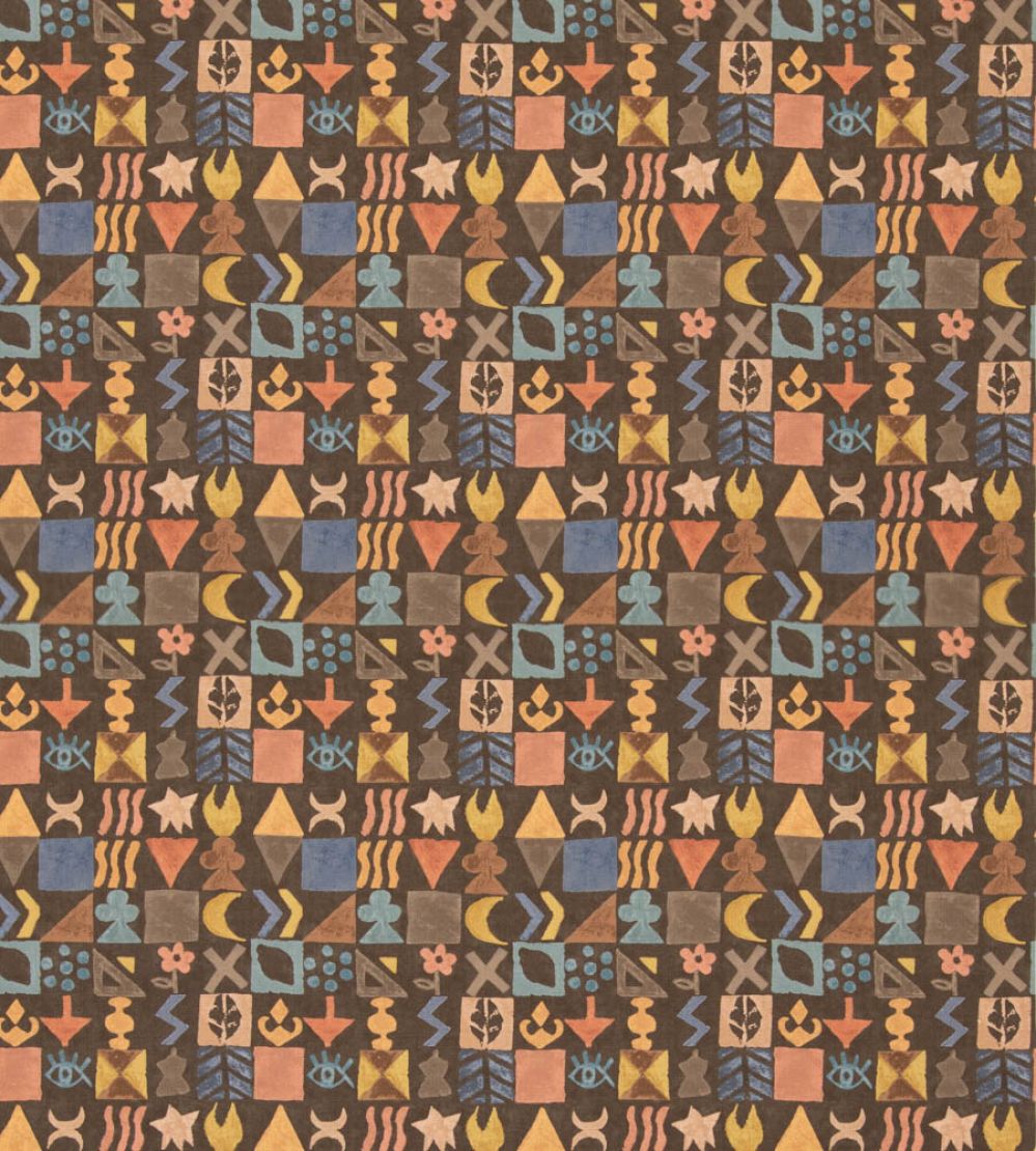 Potato Print Fabric by GP & J Baker Chocolate