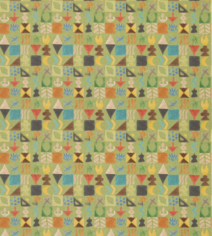 Potato Print Fabric by GP & J Baker Green