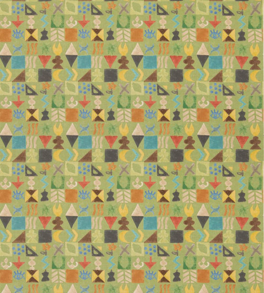 Potato Print Fabric by GP & J Baker Green
