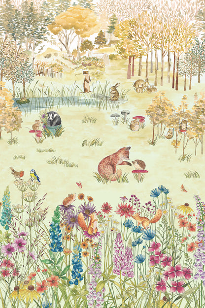 Potter's Woodland mural by Little Greene in Harvest