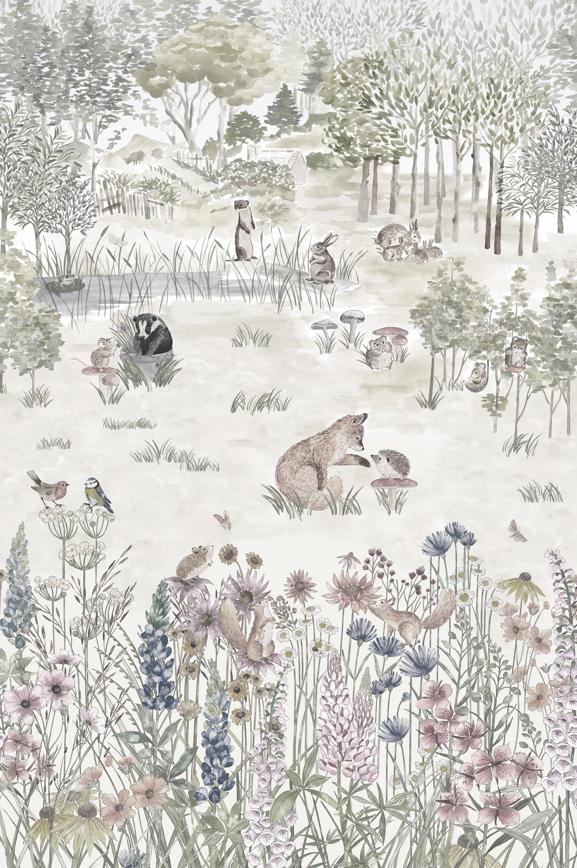 Potter's Woodland mural by Little Greene in Solstice