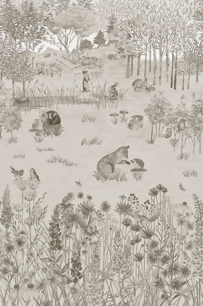 Potter's Woodland mural by Little Greene in Stone