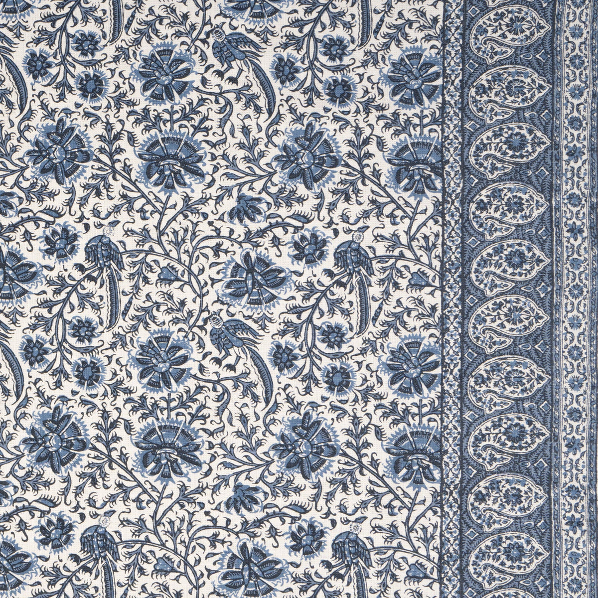 Poupak Stone Blue fabric by Lisa Fine Textiles