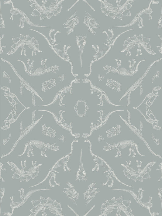 Prehistoria Wallpaper by Divine Savages in Fossil, pattern swatch