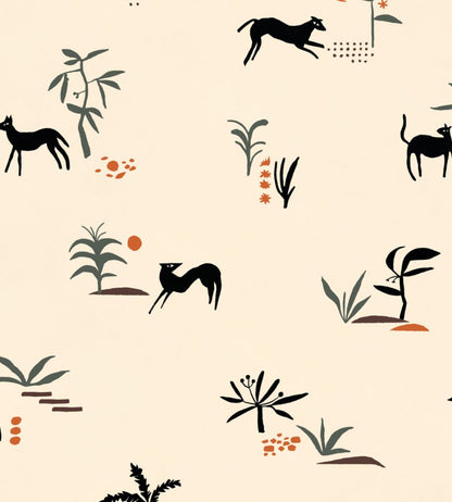 Prehistoric Creatures Wallpaper by Tres Tintas Beige