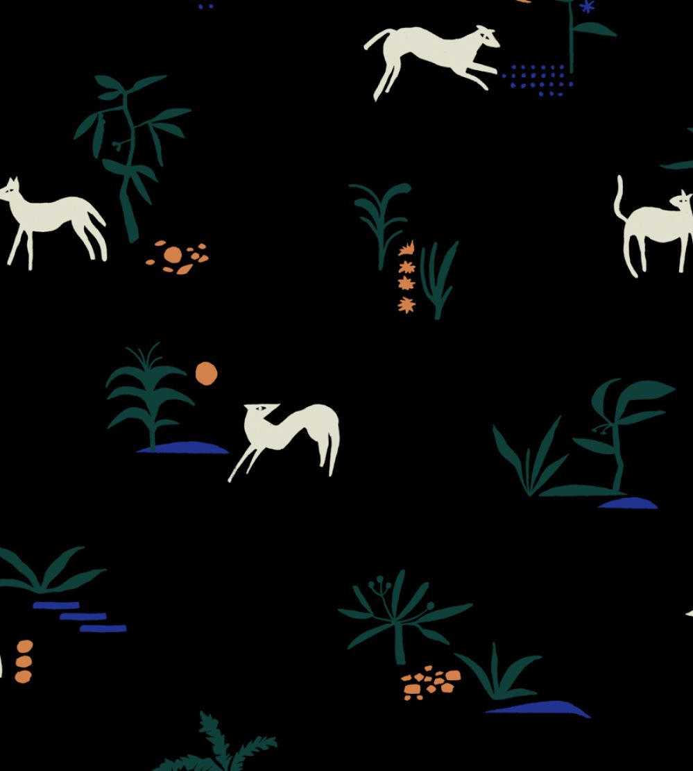 Prehistoric Creatures Wallpaper by Tres Tintas Black