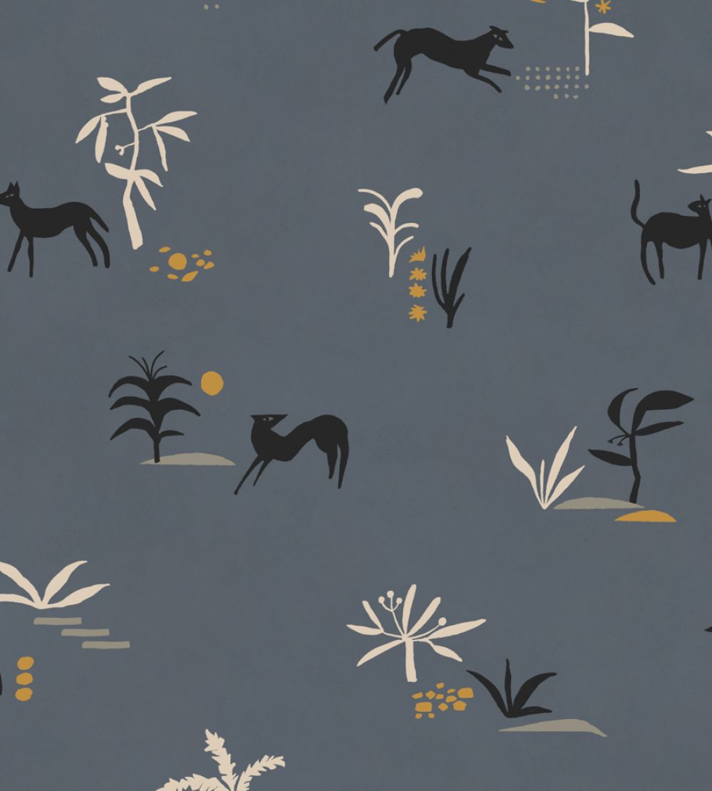 Prehistoric Creatures Wallpaper by Tres Tintas Blue
