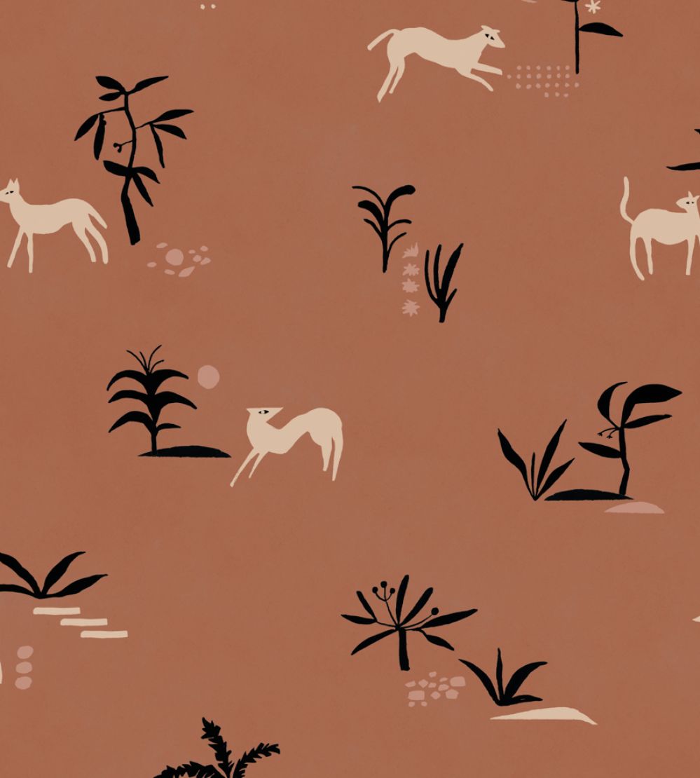 Prehistoric Creatures Wallpaper by Tres Tintas Red