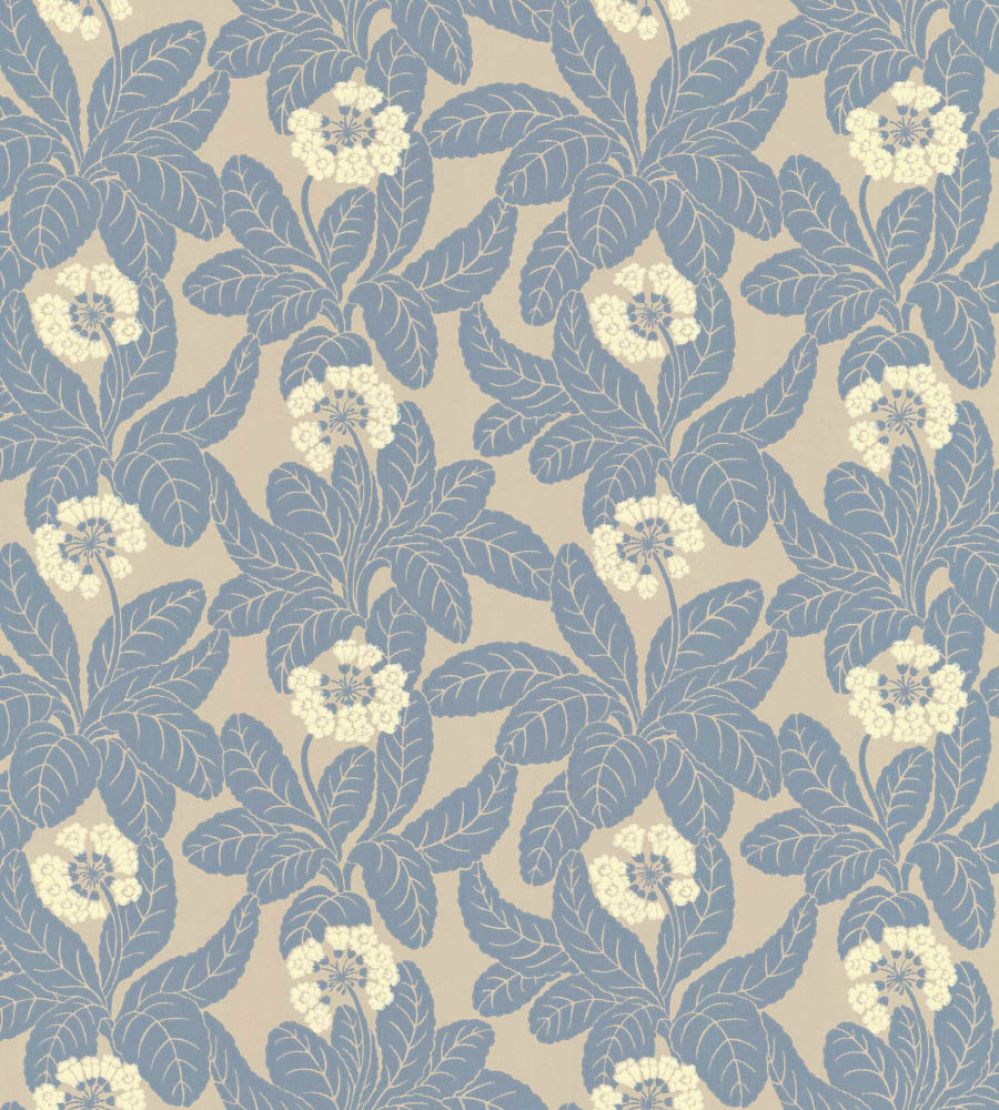 Primula Wallpaper by Langelid Von Bromssen Faded Denim