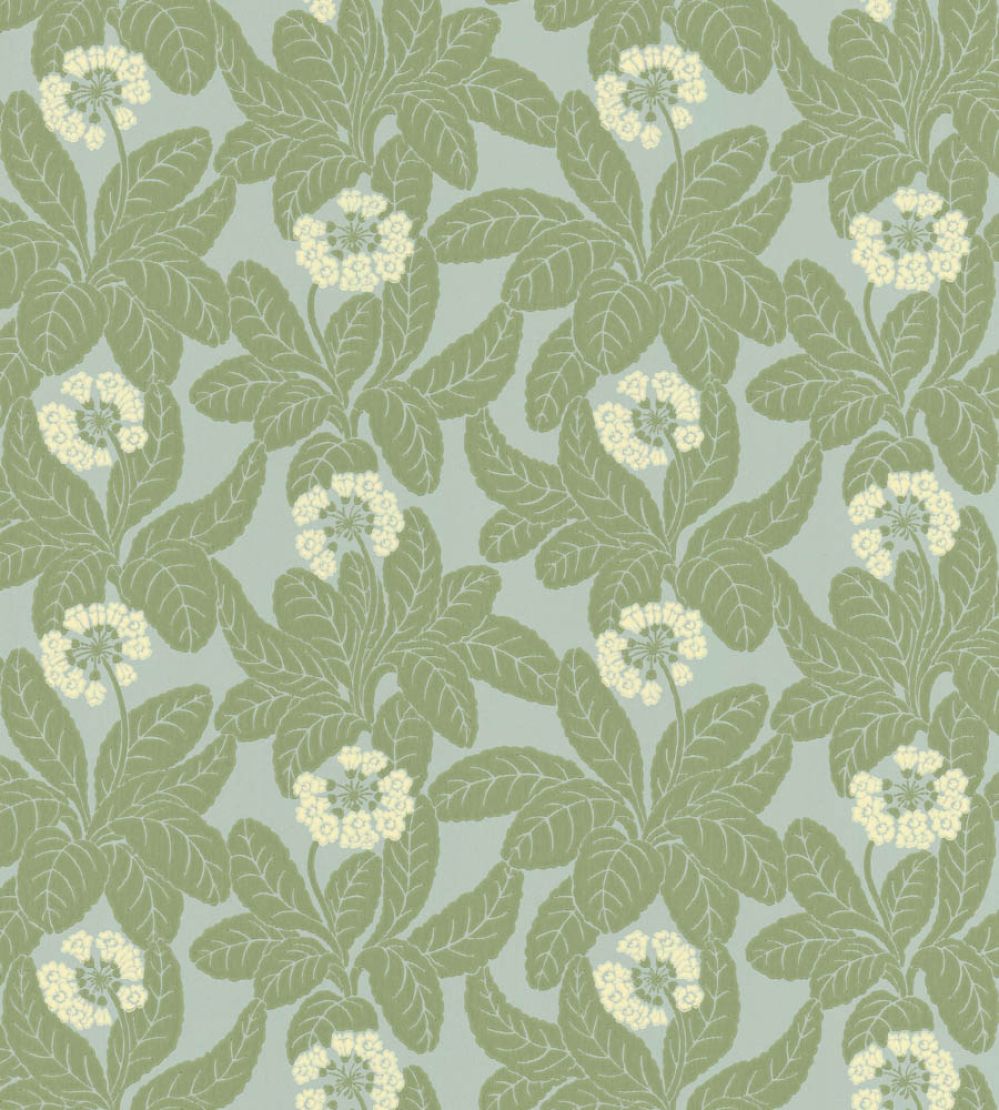 Primula Wallpaper by Langelid Von Bromssen Field Green