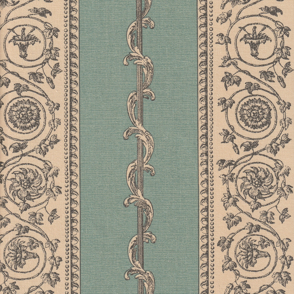 Print Room Stripe Fabric by Nile & York in Aqua