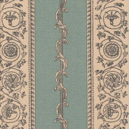 Print Room Stripe Fabric by Nile & York in Aqua