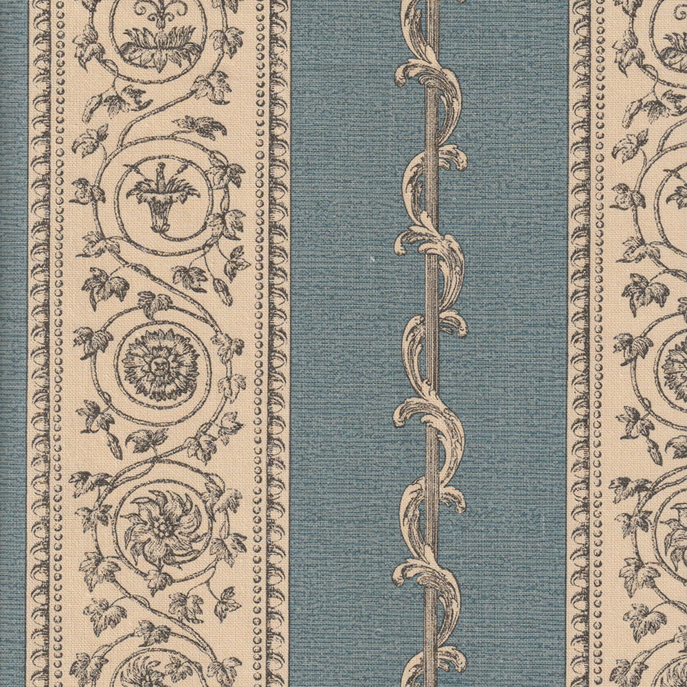 Print Room Stripe Fabric by Nile & York in Blue