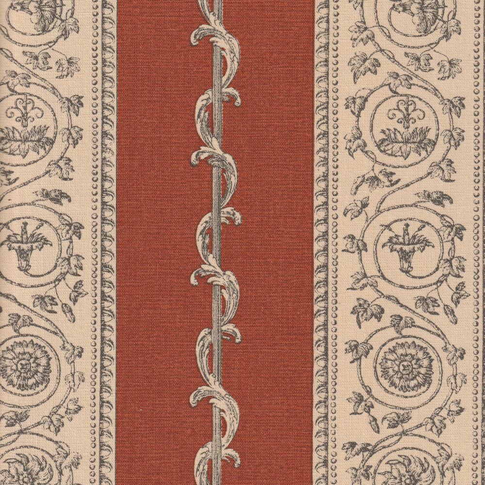 Print Room Stripe Fabric by Nile & York in Terracotta