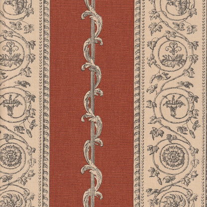 Print Room Stripe Fabric by Nile & York in Terracotta