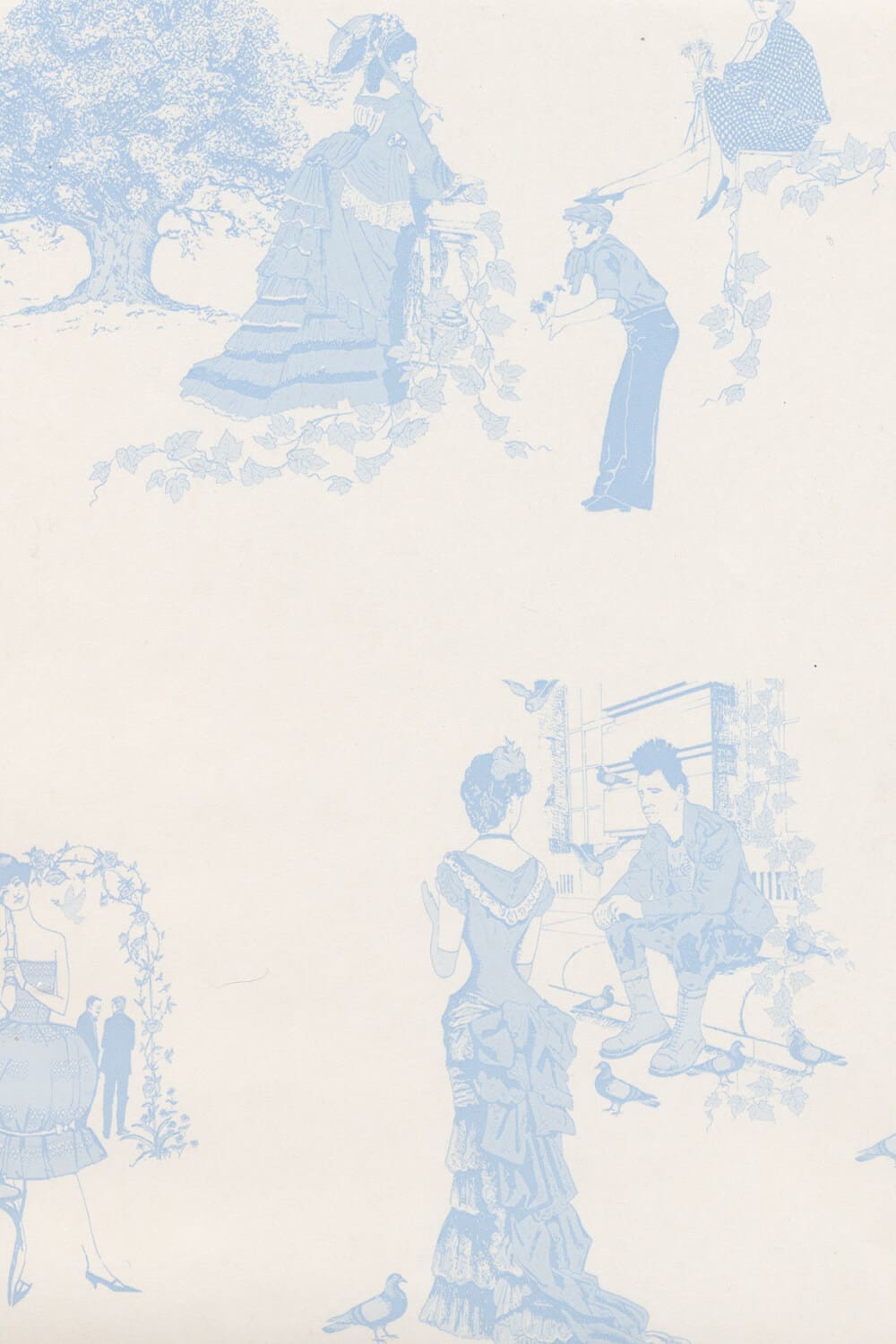 Promenade Wallpaper by Barneby Gates Wedgewood Blue