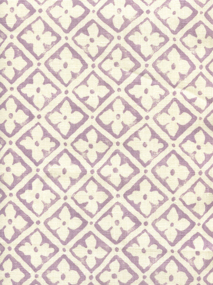 Puccini Lavender on Tinted Linen fabric by Quadrille