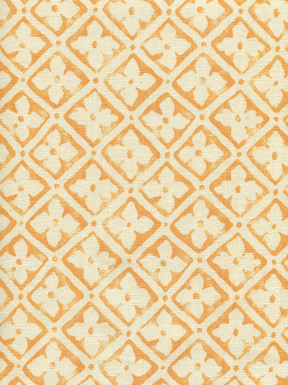 Puccini Inca Gold on Tinted Linen fabric by Quadrille