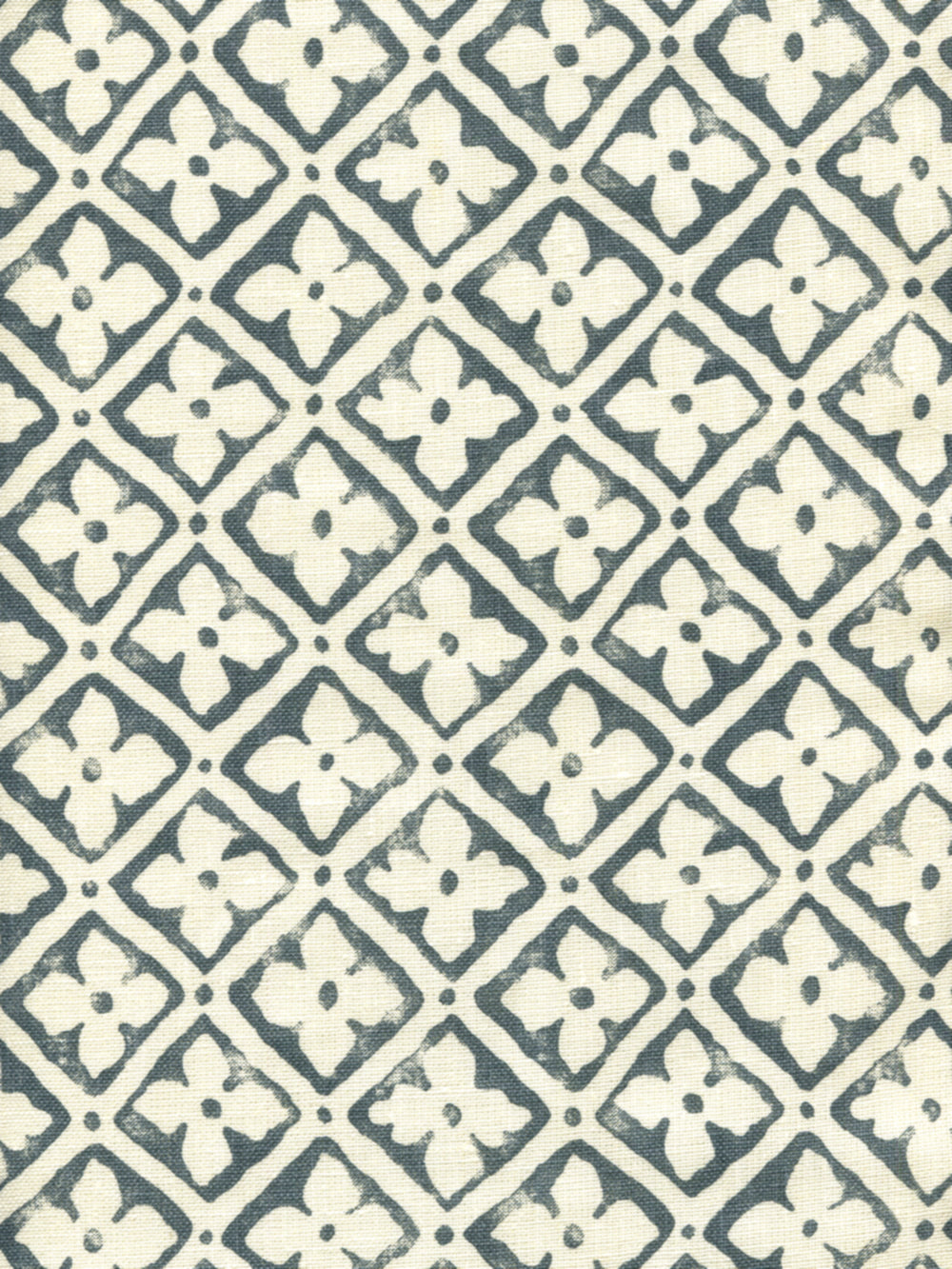 Puccini Slate on Tinted Linen fabric by Quadrille