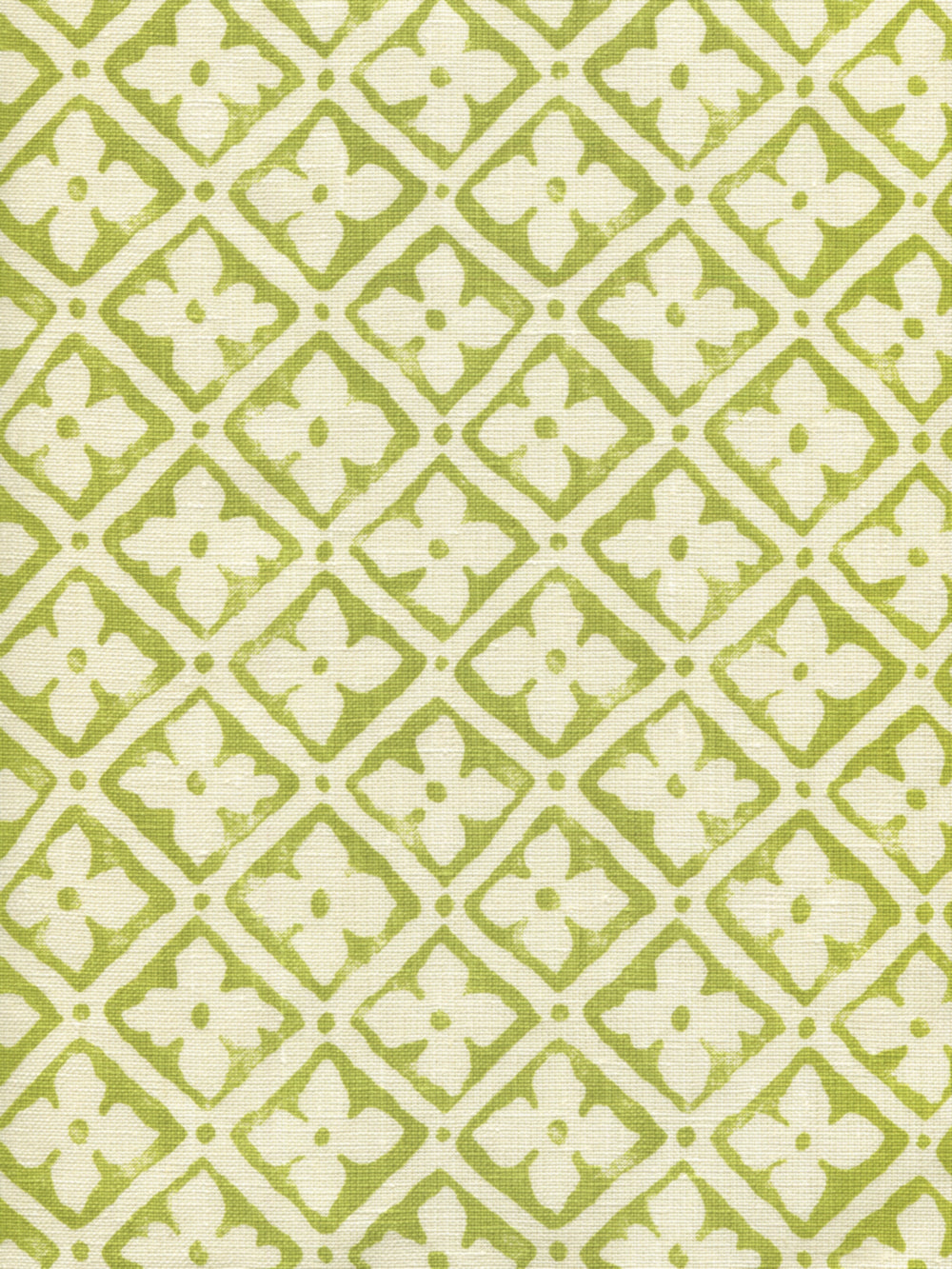 Puccini New Apple on Tinted Linen fabric by Quadrille