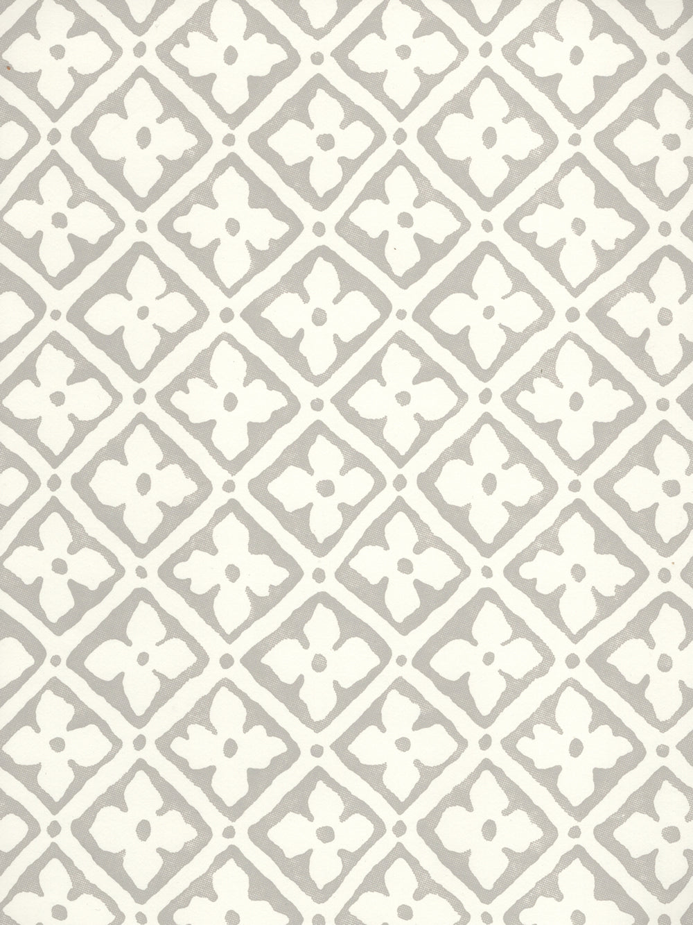 Puccini Gray on Almost White wallpaper by Quadrille
