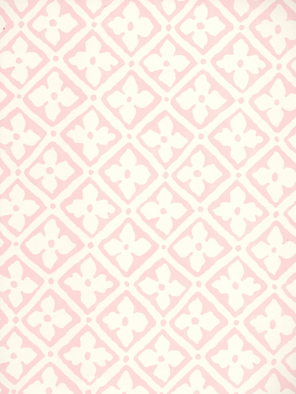 Puccini Light Pink on Almost White wallpaper by Quadrille