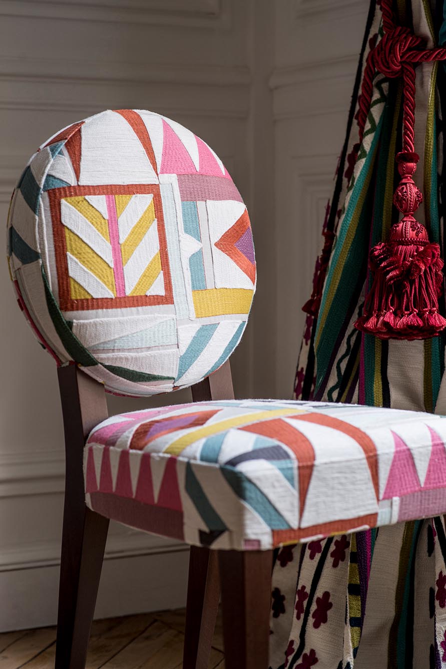 Pueblos Fabric by Pierre Frey shown in a room setting (view 1)