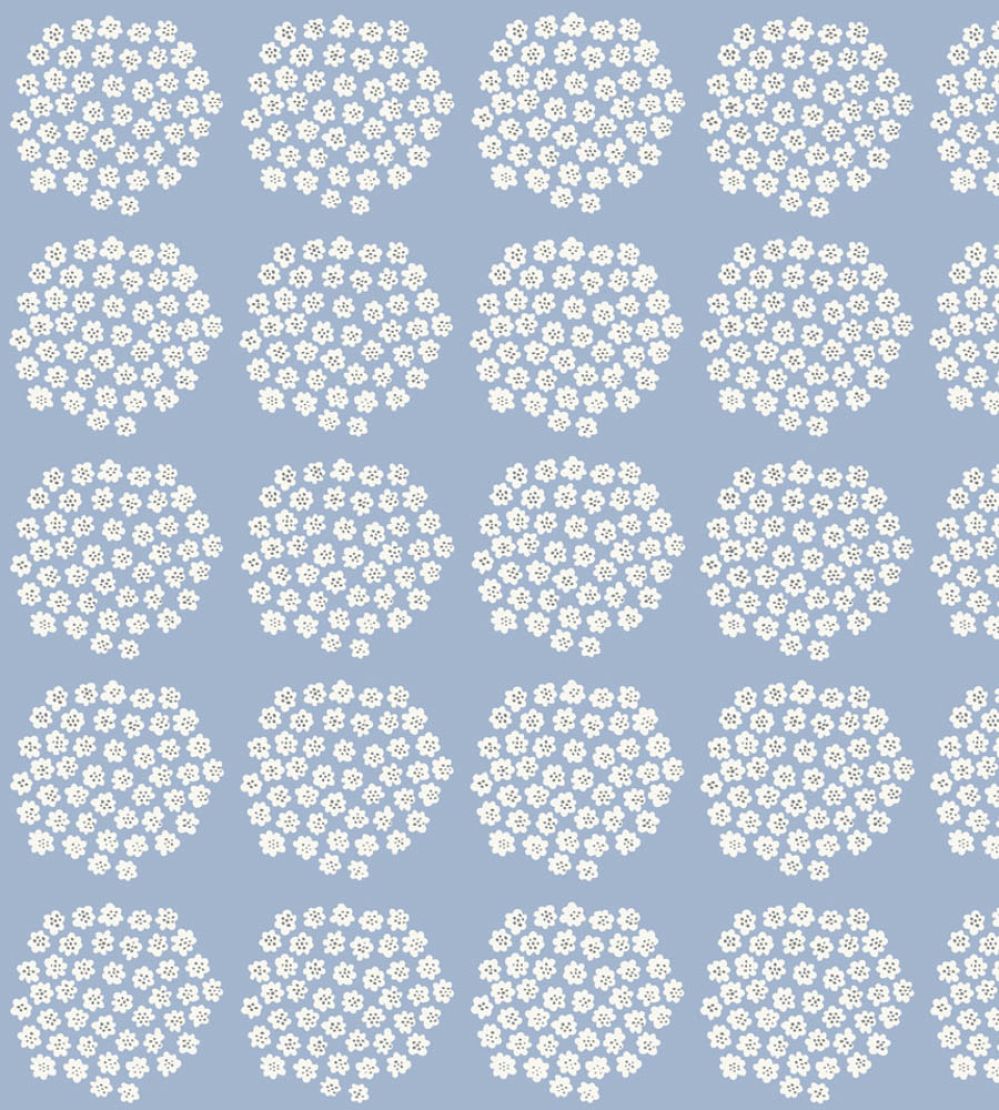 Puketti Wallpaper by Marimekko Blue