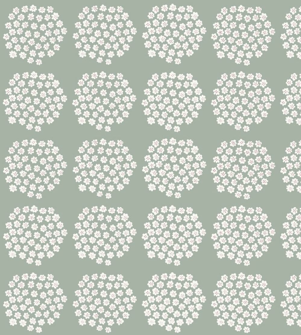 Puketti Wallpaper by Marimekko Green