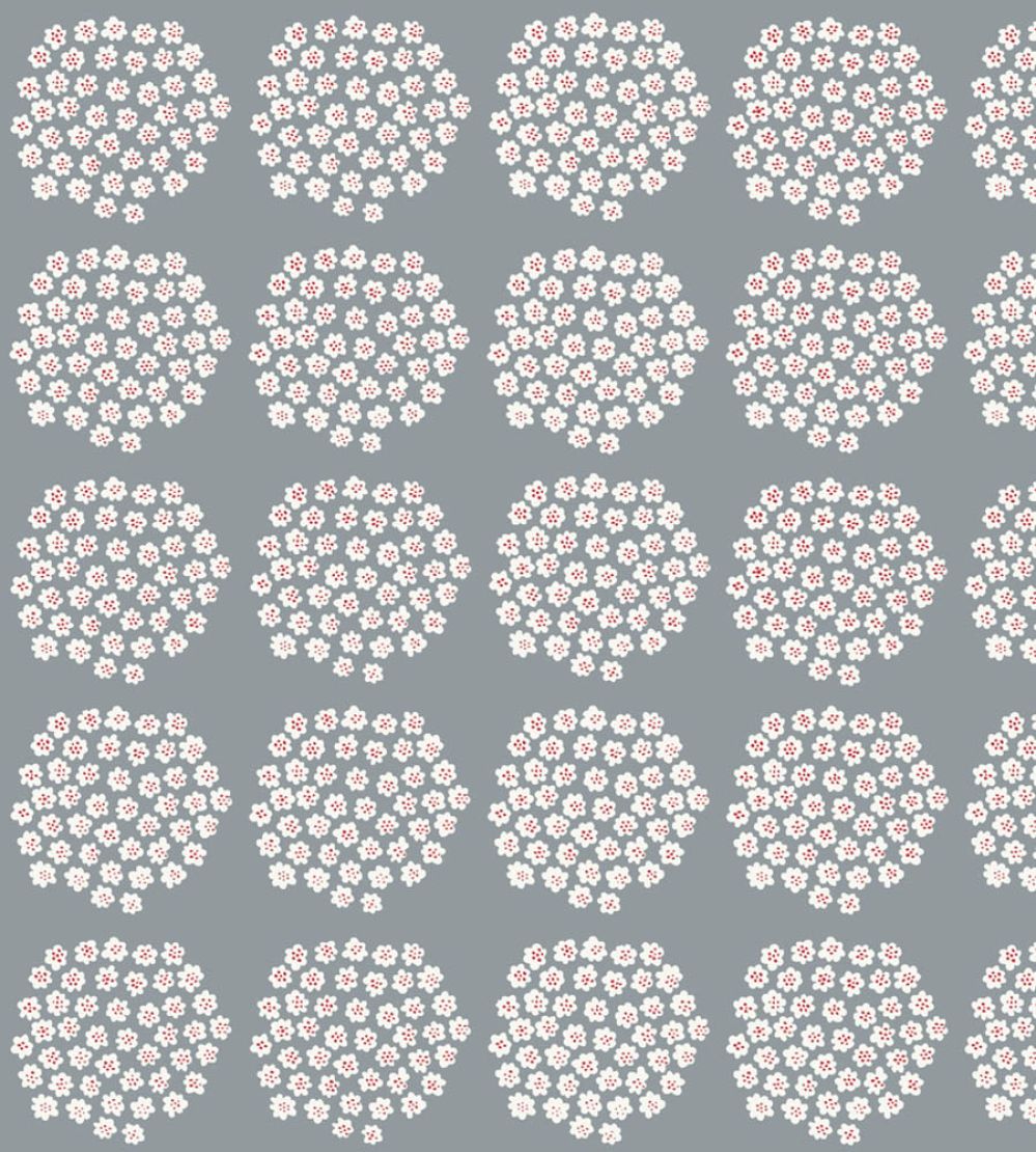 Puketti Wallpaper by Marimekko Grey