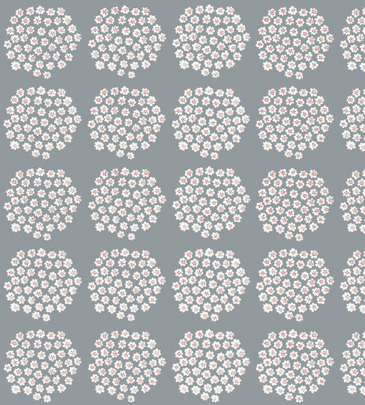 Puketti Wallpaper by Marimekko Grey