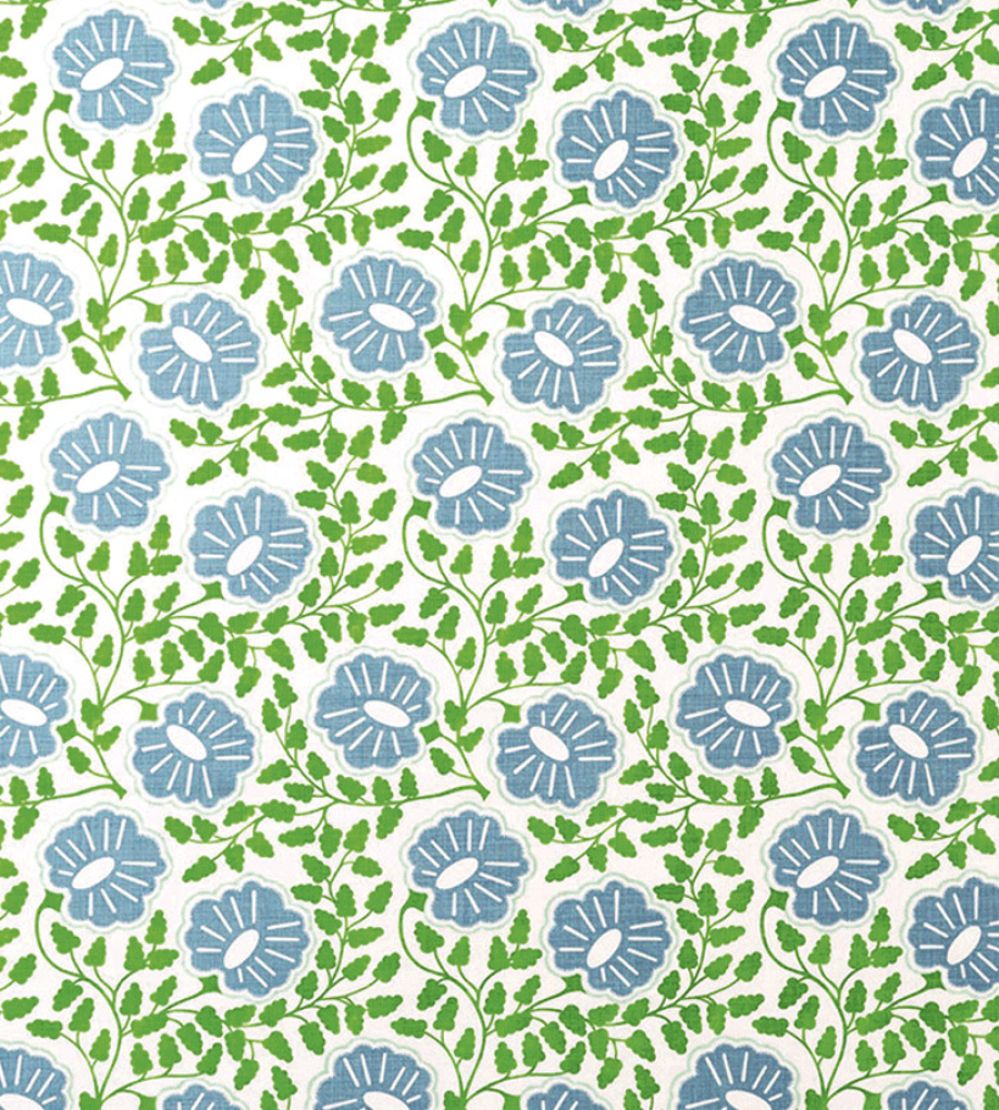 Punch Paisley Fabric by Christopher Farr Cloth Green