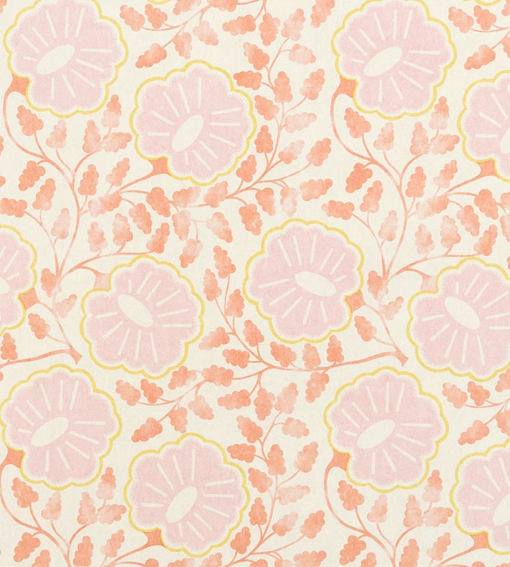 Punch Paisley Wallpaper by Christopher Farr Cloth Guava