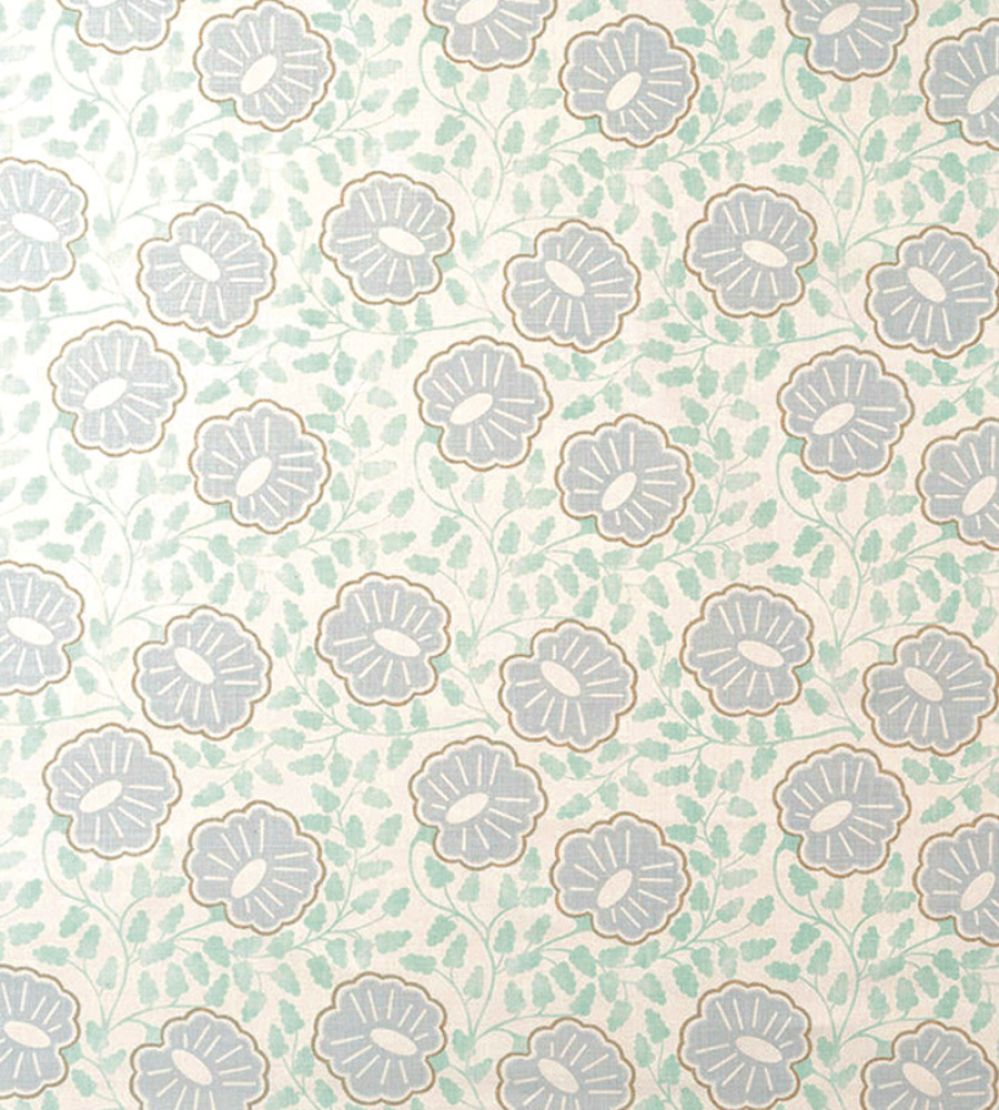 Punch Paisley Fabric by Christopher Farr Cloth Pale Blue