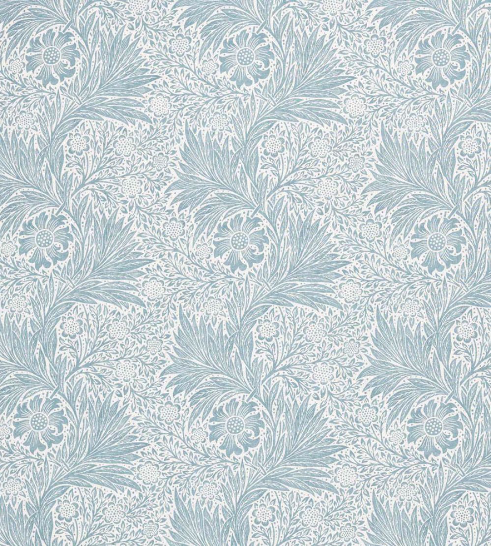 Pure Marigold Sheer Wide Width Fabric by Morris & Co Soft Blue