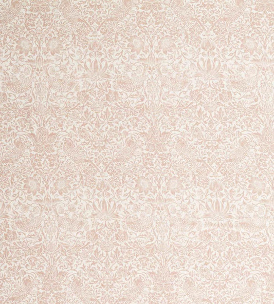 Pure Strawberry Thief Sheer Wide Width Fabric by Morris & Co Blush
