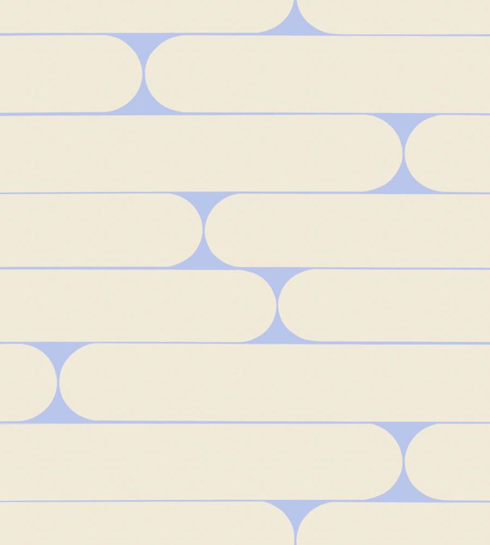 Putki Wallpaper by Marimekko Blue