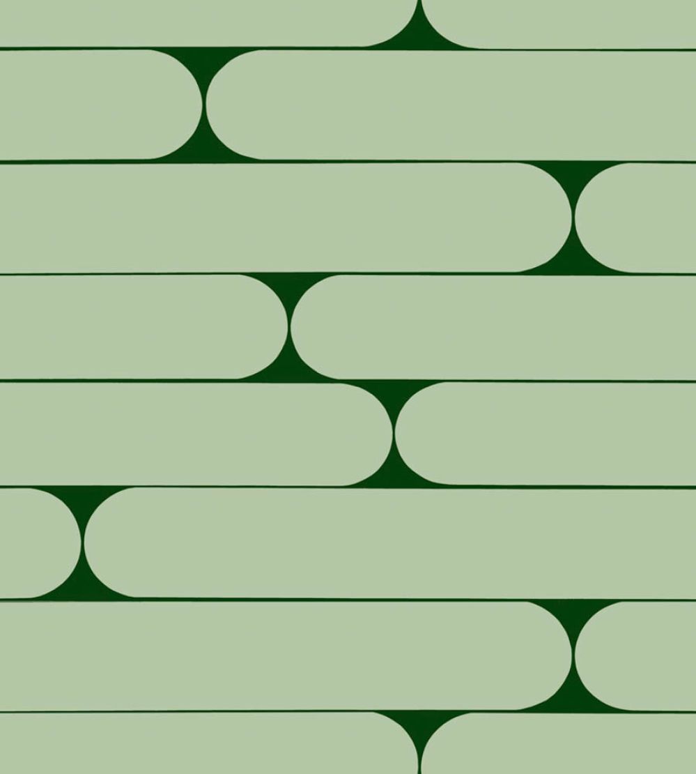 Putki Wallpaper by Marimekko Green