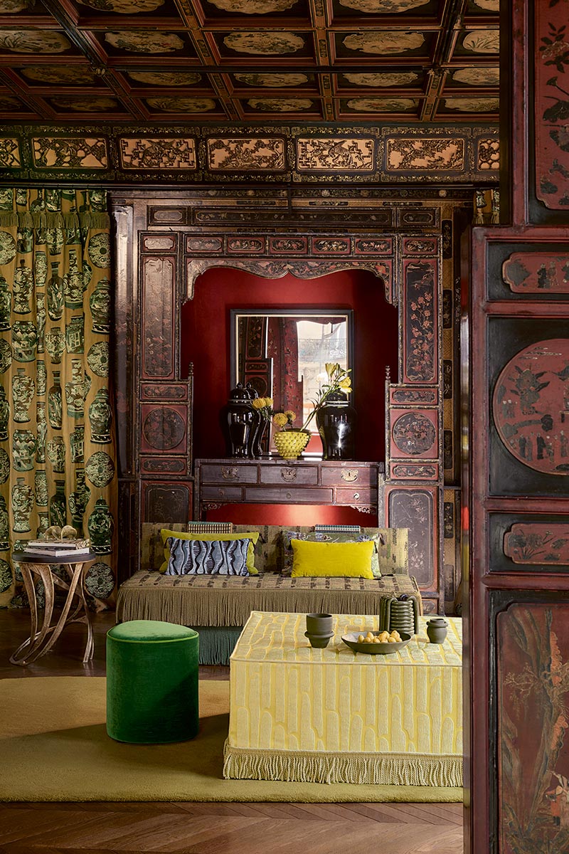 Qinghua Fabric by Pierre Frey shown in a room setting (view 1)