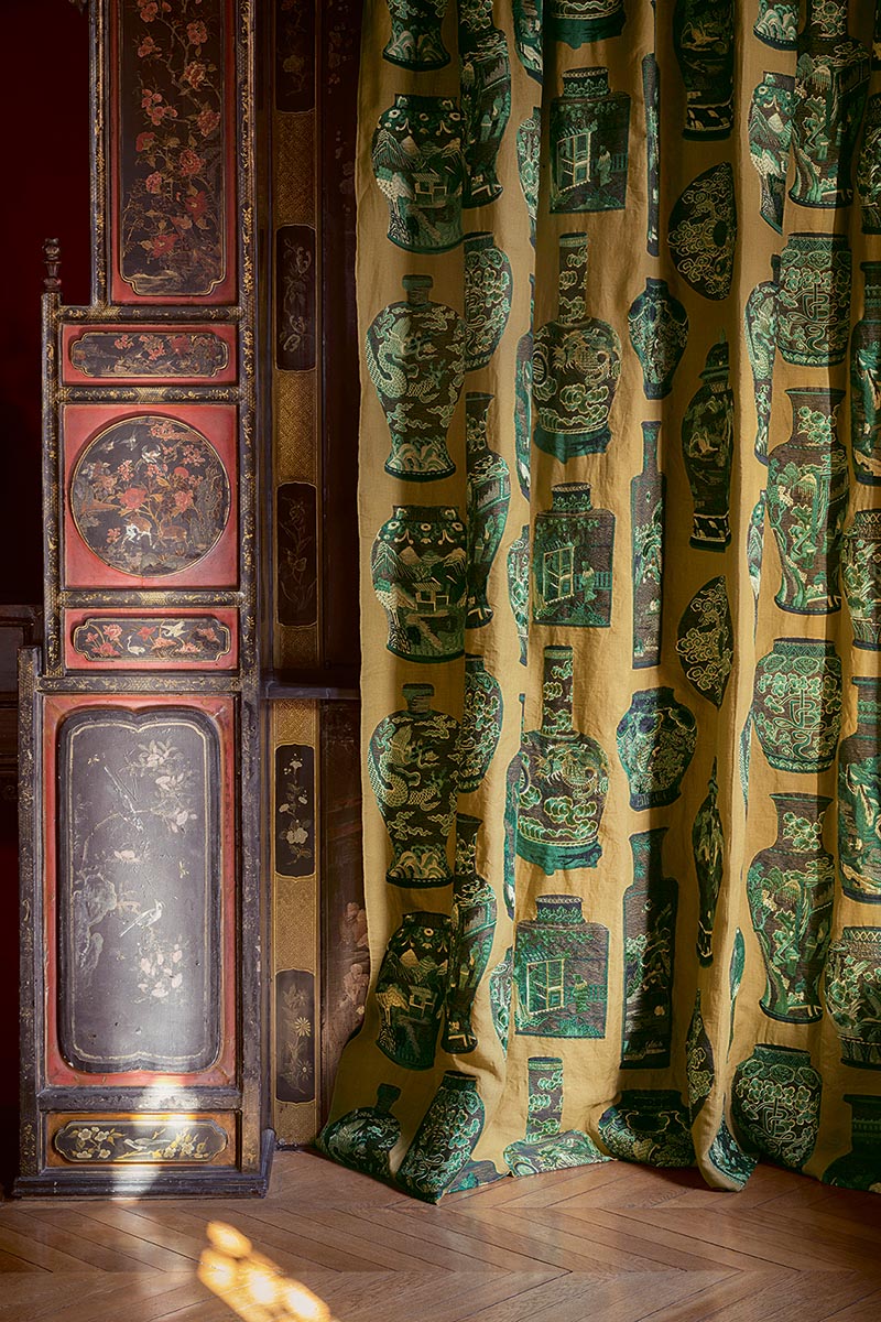 Qinghua Fabric by Pierre Frey shown in a room setting (view 2)