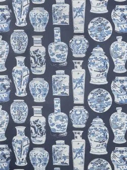 Qinghua Petit Wallpaper by Pierre Frey in Indigo (FP045001)