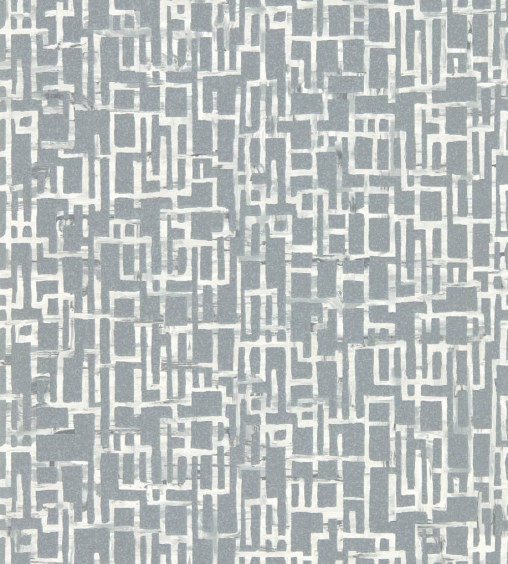 Quadrata Wallpaper by Clarke & Clarke Steel